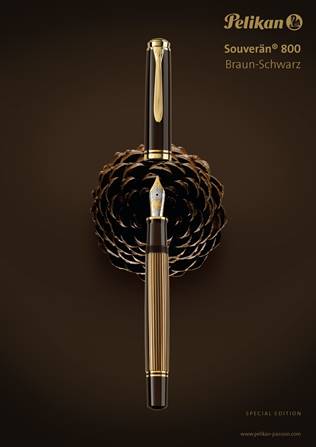 Элегантная и изящная: новая серия пишущих инструментов Pelikan Souveran 800 Brown-Black