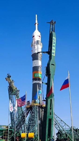 Сотрудники Росгвардии обеспечили безопасность транспортировки ракеты-носителя «Союз-2.1а» и пилотируемого корабля «Союз МС-25» на космодроме «Байконур»