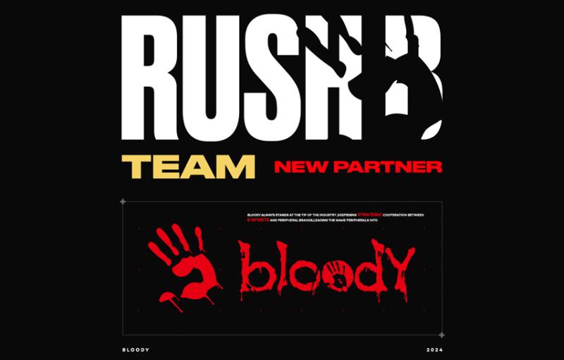 Bloody стал техническим партнёром киберспортивной команды RUSH B