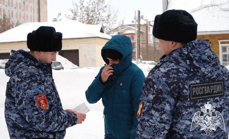 В Кирове росгвардейцы выявили подозреваемого в хулиганстве